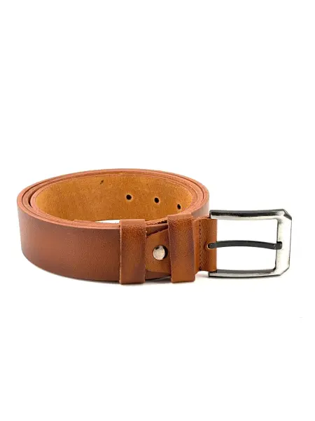 HAKİKİ DERİ KAHVE SPOR KEMER EN 4CM