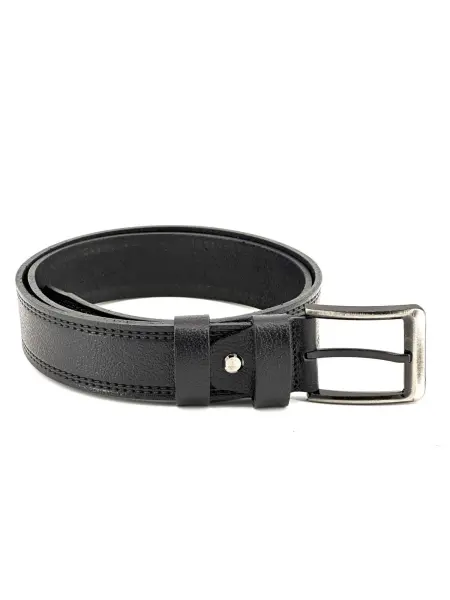 HAKİKİ DERİ SİYAH SPOR KEMER EN 4CM